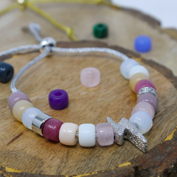 Forte Bead - Manmade Dyed Rose Mix Jade - Sold Individually