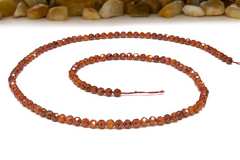 Zircon CZ AA Grade Polished Amber 3mm Faceted Round