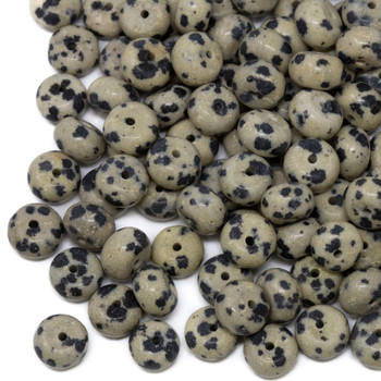 Dalmatian Jasper Polished 5x8mm Rondelle - Sold Individually