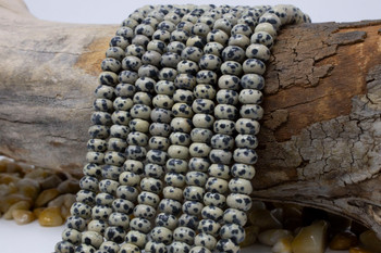 Dalmatian Jasper Polished 5x8mm Rondelle