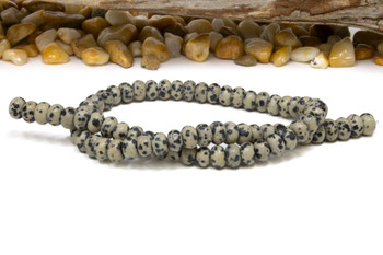 Dalmatian Jasper Polished 5x8mm Rondelle