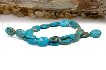 Impression Jasper Polished 13x18mm  - Aqua Terra Dyed - Puffy Oval