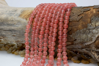 Red Cherry Quartz Polished 6mm Round