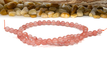 Red Cherry Quartz Polished 6mm Round