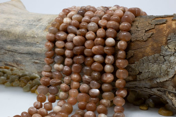 Sunstone Polished Approx. 8-10mm Center Drilled Nugget