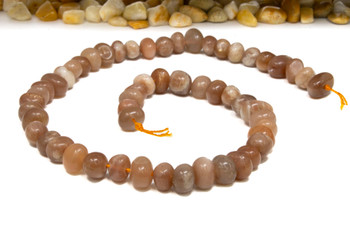 Sunstone Polished Approx. 8-10mm Center Drilled Nugget