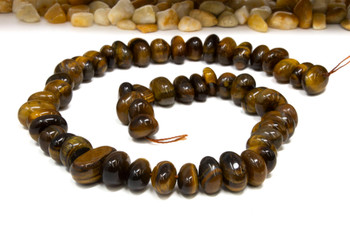 Tiger Eye Polished Approx. 10-14mm Center Drilled Nuggets