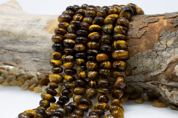 Tiger Eye Polished Approx. 10-14mm Center Drilled Nuggets