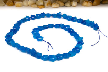 Jade Polished 8mm Stars Dyed Dark Blue