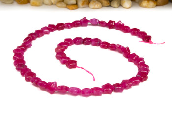 Jade Polished 8mm Star Dyed Dark Pink