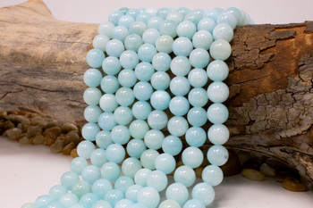Jade Polished 10mm Round Dyed Light Aqua