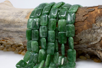 Natural Jade Polished 13.5x19mm Moss Green Rectangle