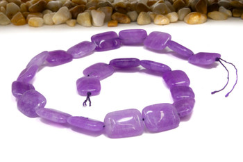 Natural Jade Polished 13.5x19mm Orchid Rectangle