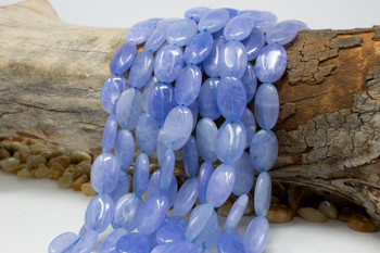 Natural Jade Polished 13x19mm Light Blue Oval