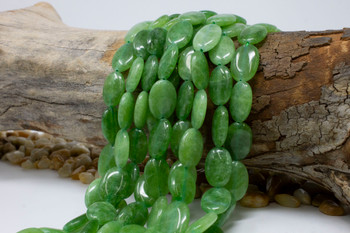 Natural Jade Polished 13x19mm Sage Oval