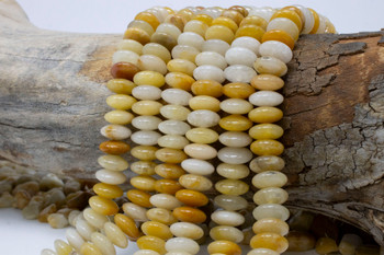Natural Jade Polished 12mm Honey Mix Saucer