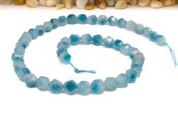 Natural Jade Polished 7-8mm Dyed Capri Mix Star-Cut