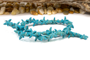Magnesite Polished Turquoise 13mm Starfish