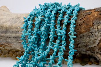 Magnesite Polished Turquoise 13mm Starfish