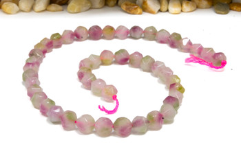 Natural Jade Polished 7-8mm Dyed Watermelon Star-Cut