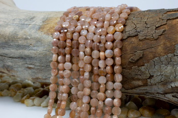 Sunstone Polished 6mm Faceted Coin