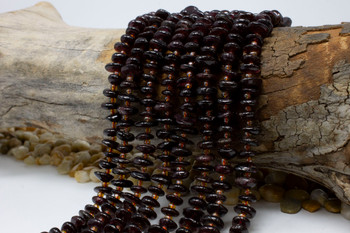 Garnet Polished 3-12mm Center Drilled Slice with Spacer
