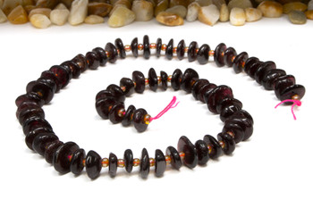 Garnet Polished 3-12mm Center Drilled Slice with Spacer