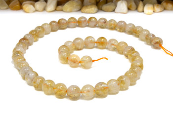 Natural Sponge Citrine Polished 8mm Round