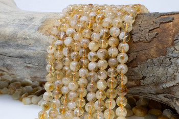Natural Sponge Citrine Polished 8mm Round