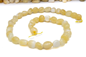 Yellow Jade Polished Approx. 8-10mm Nuggets