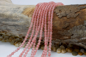 Red Cherry Quartz Polished 4mm Round