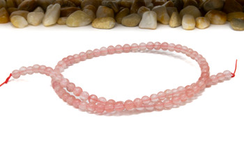 Red Cherry Quartz Polished 4mm Round
