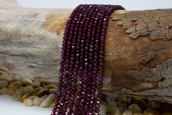Garnet Polished 3x4mm Faceted Lantern