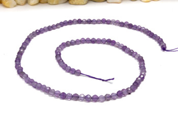 Amethyst A Grade Polished 3mm Faceted Round
