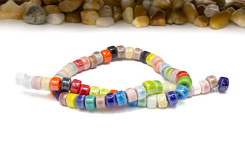 Ceramic Polished 4x6.5mm Multi Colored Wheel