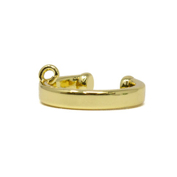 18kt Gold Plated 14mm Ear Cuff with Ring - 1 Pair