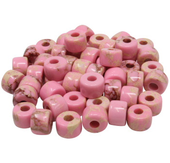 Forte Bead - Dyed Pink Imperial Jasper - Sold Individually